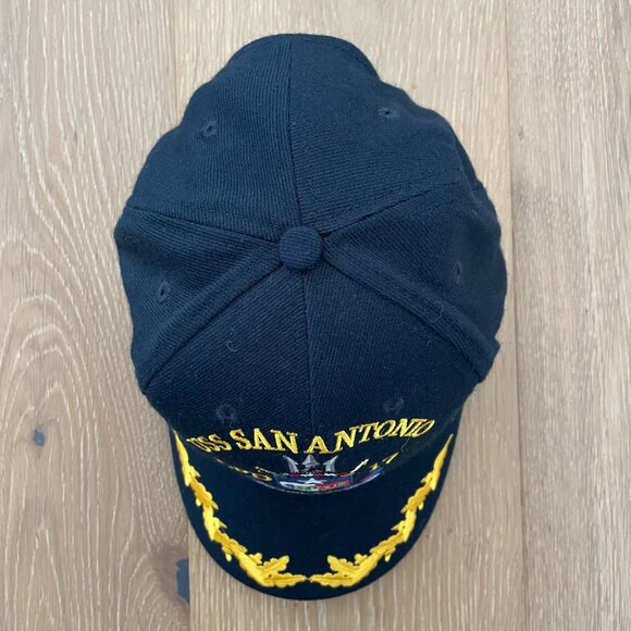 The Corps Hat USS San Antonio LPD 17 Navy Blue Gold Embroidered Cap - Picture 8 of 14